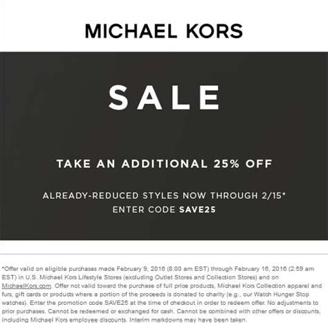 michael kors outlet discount code